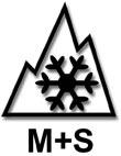 Pneu avec symbole alpin 3PMSF et flocon de neige