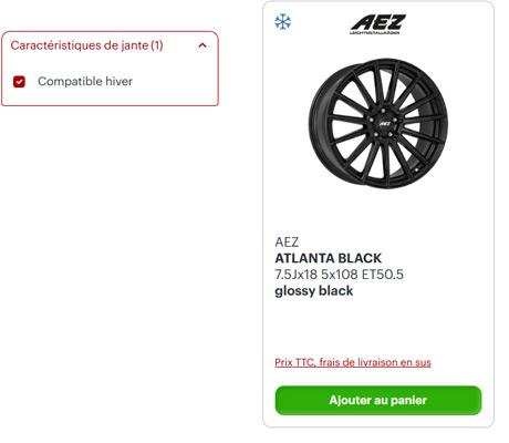 Filtre de sélection pour jantes alu adaptées à l’hiver dans la boutique Goodwheel
