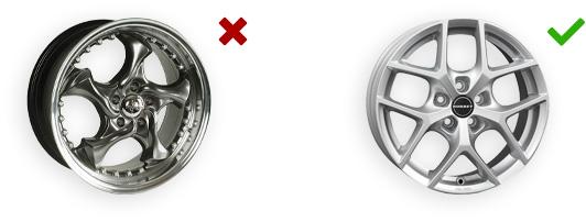Comparaison entre une jante alu adaptée et une jante alu non adaptée à l’hiver
