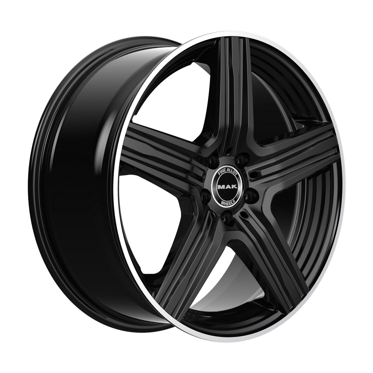MAK LEWIS-D gloss black mirror ring 11.0Jx21 5x112 ET55