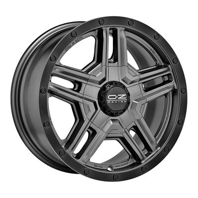 OZ RALLY ADVENTURE matt dark graphite black lip + rivets 8.0Jx17 6x130 ET45