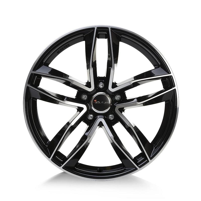 AVUS RACING AF16 black polished 7.5Jx17 5x112 ET45