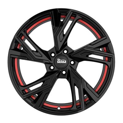 MAM WHEELS MAM RS5 black painted red inside 8.0Jx18 5x100 ET38