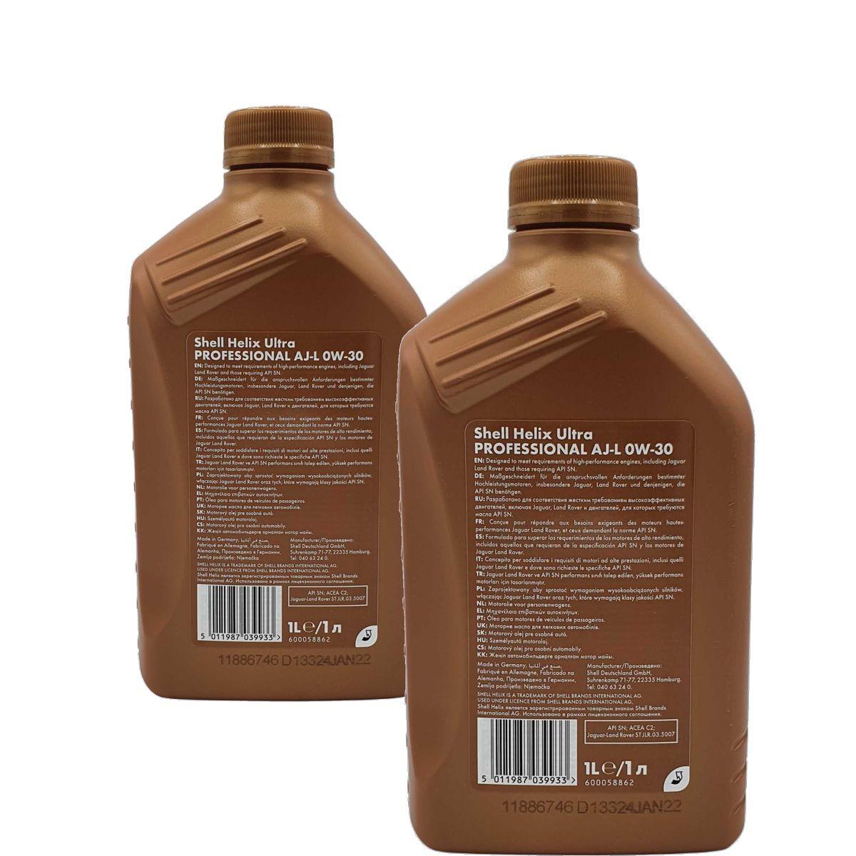 Shell Helix Ultra Professional AJ-L 0W-30 2x1 Liter