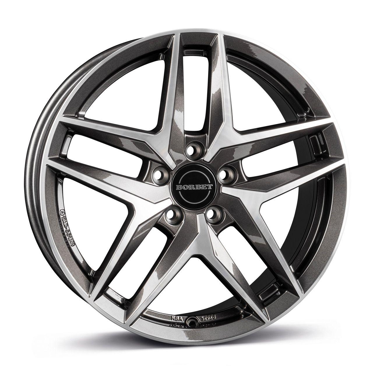 BORBET DESIGN Z mistral anthracite glossy polished 7.5Jx18 5x112 ET44