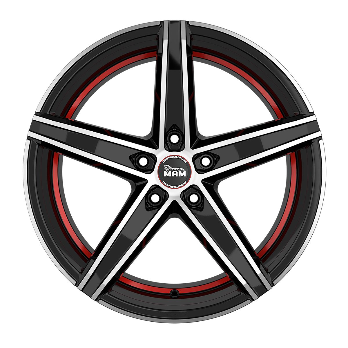 MAM WHEELS MAM OX-18 black front polished red inside 8.5Jx19 5x114.3 ET45