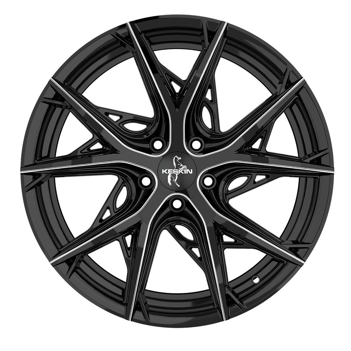 KESKIN WHEELS KT24 THUNDER black secret diamond 8.5Jx19 5x112 ET30
