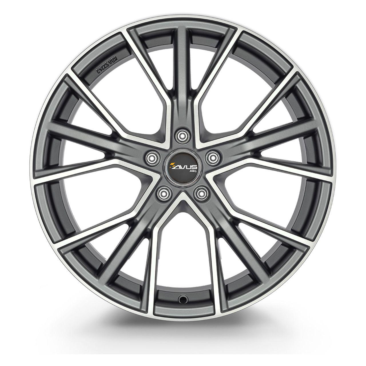 AVUS RACING AF18 matt anthracite polished 9.5Jx22 5x112 ET31