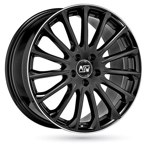 MSW (OZ) MSW 30 gloss black polished lip 7.5Jx18 5x114.3 ET45
