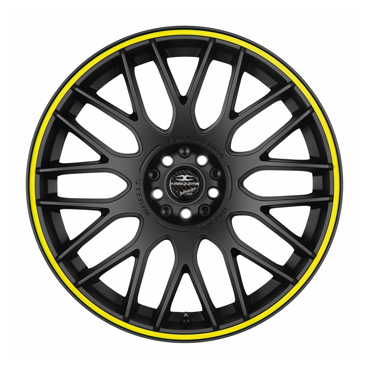 BARRACUDA KARIZZMA mattblack puresports color trim gelb 8.0Jx18 4x100+108 ET38