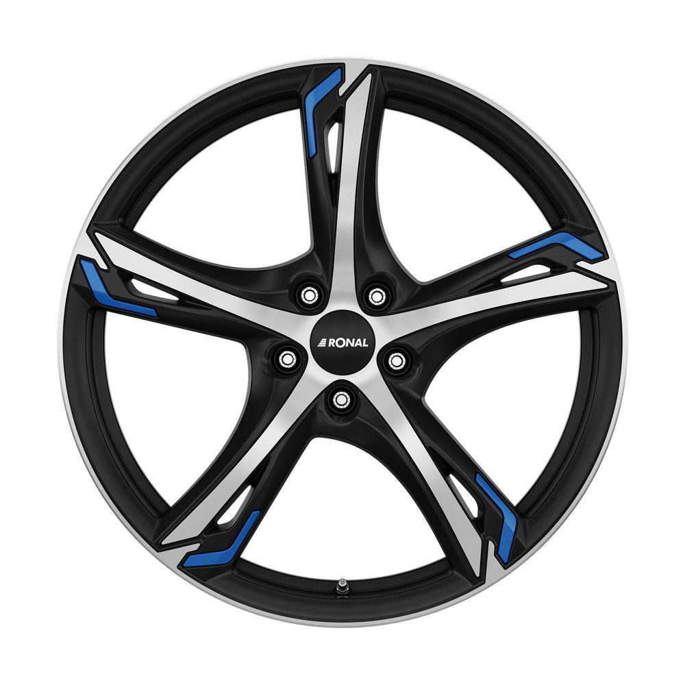 RONAL RONAL R62 BLUE jetblack-matt-frontkopiert 8.0Jx19 5x112 ET25