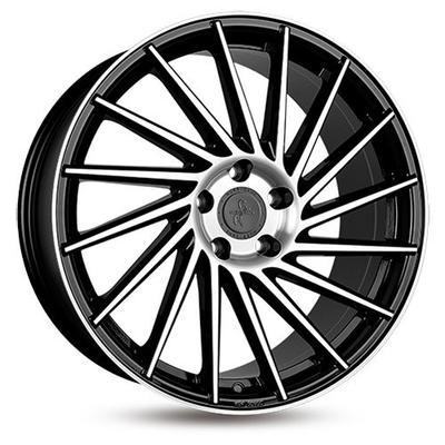 KESKIN WHEELS KT17 HURRICANE black front polished 9.5Jx21 5x120 ET38
