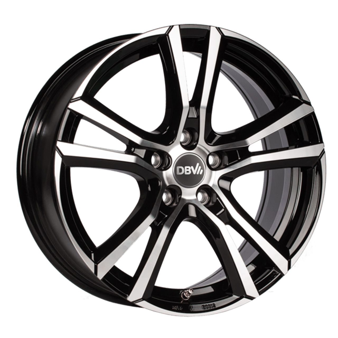 DBV ANDORRA schwarz glänzend frontpoliert 6.5Jx16 5x100 ET40