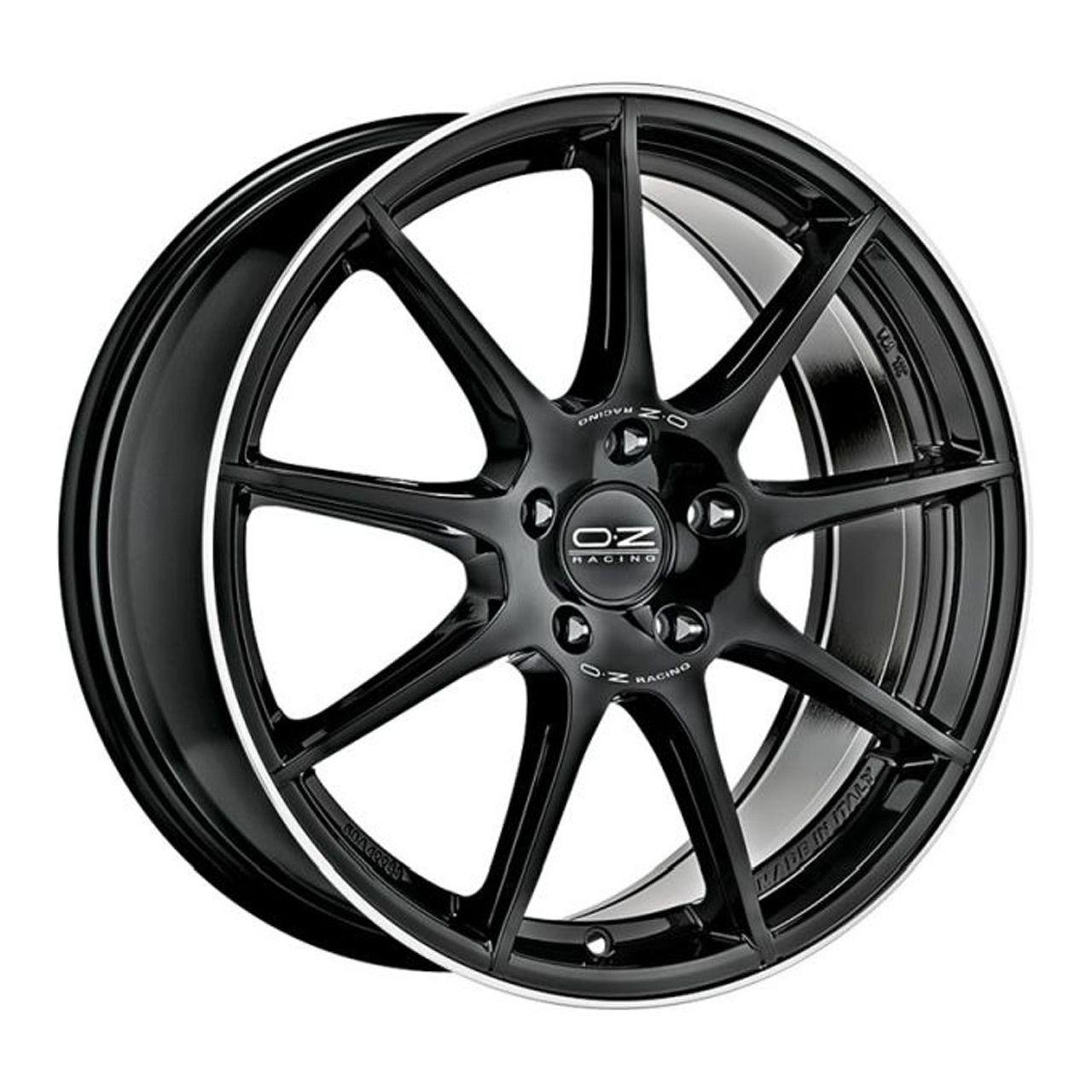 OZ VELOCE GT GLOSS BLACK D. CUT+SI 7.5Jx17 5x100 ET35