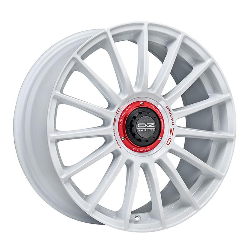 OZ SUPERTURISMO EVOLUZIONE WRC race white + red lettering 8.0Jx18 5x112 ET45