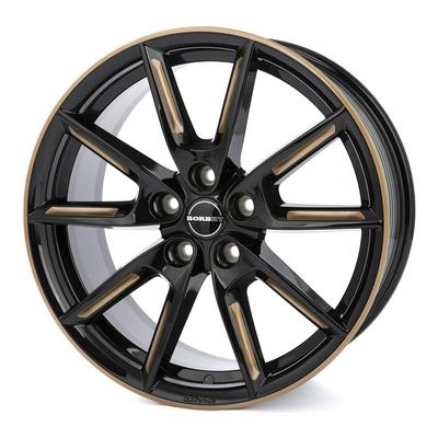 BORBET DESIGN LX19 black glossy gold spoke rim 8.0Jx19 5x112 ET40