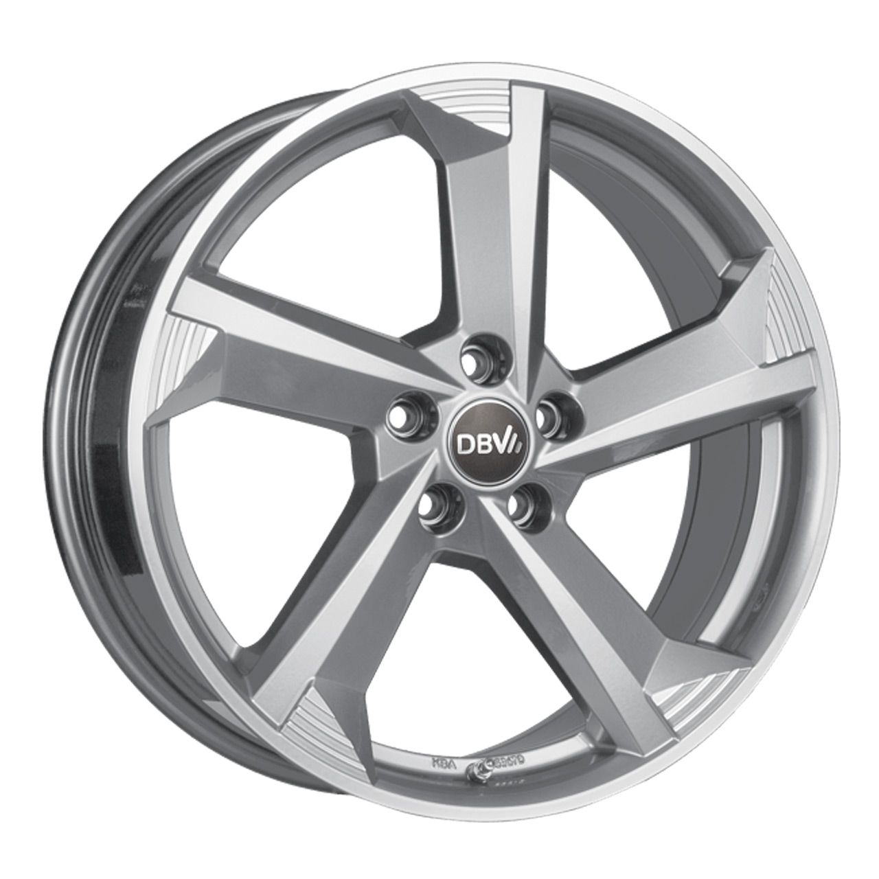 DBV TORINO III hyper silber front poliert 8.0Jx19 5x108 ET55