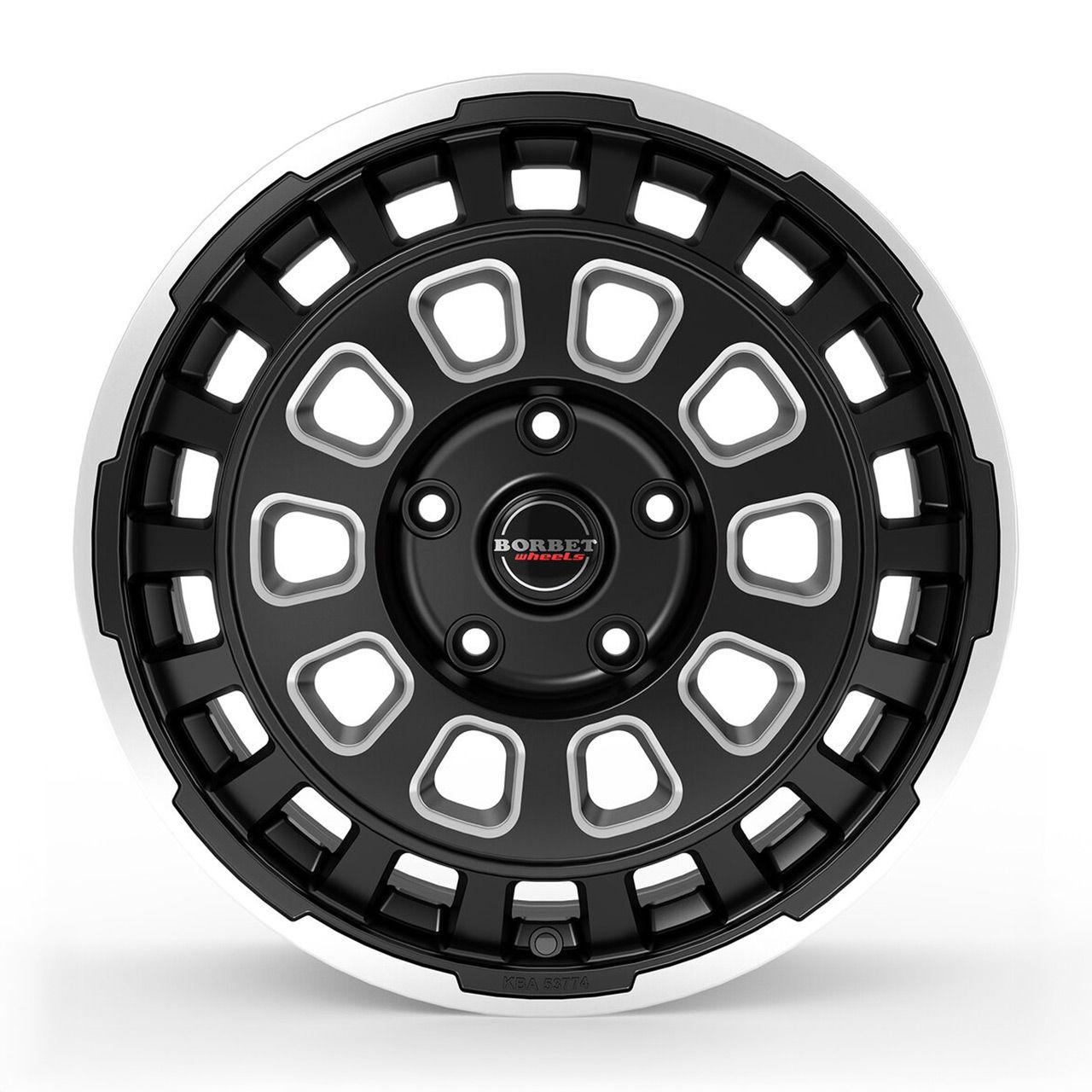 BORBET DESIGN CW7 black rim window polished matt 8.0Jx18 5x120 ET53