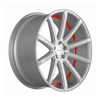 CORSPEED DEVILLE Silver-brushed-Surface/ undercut Color Trim rot 10.5Jx21 5x114.3 ET40