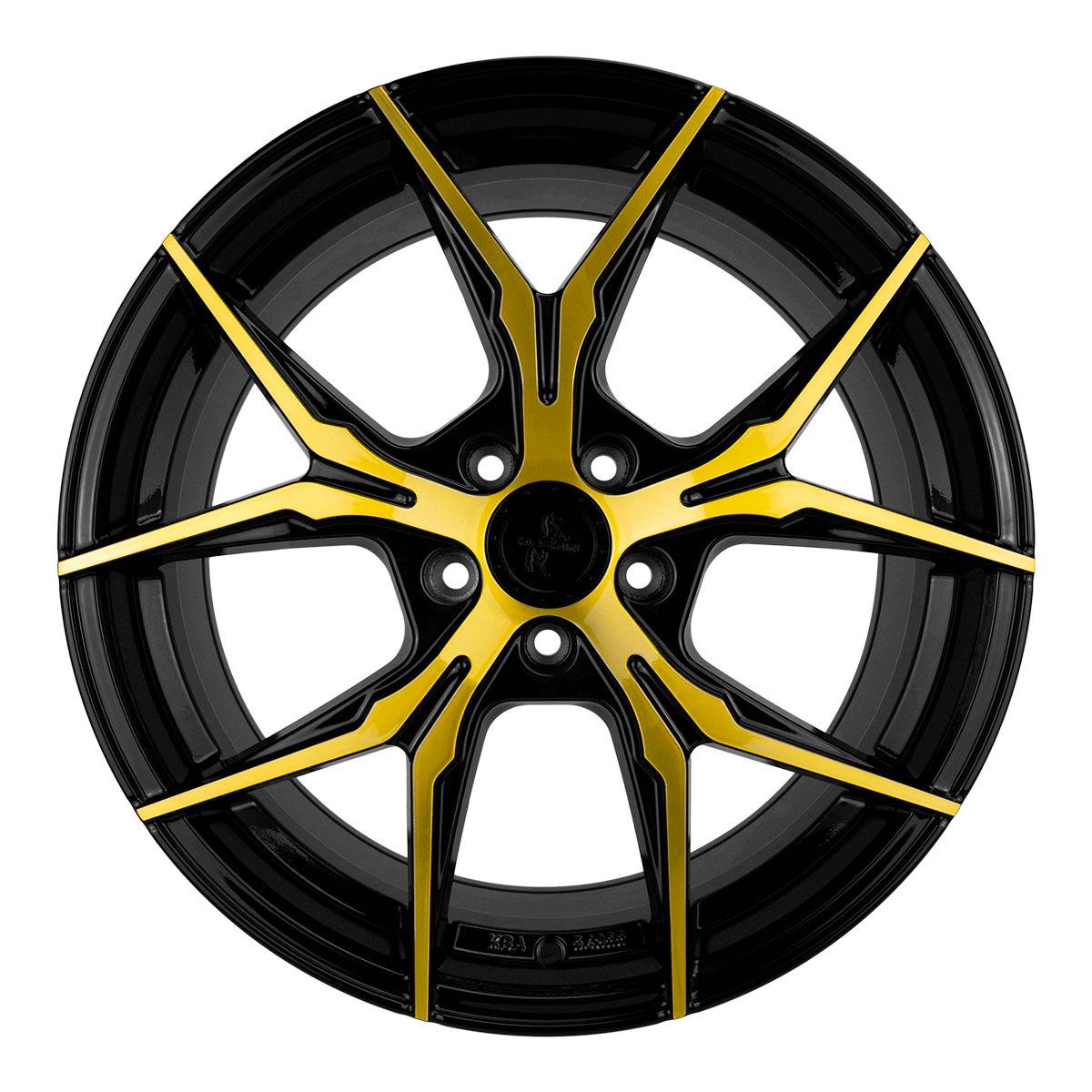 KESKIN WHEELS KT19N black front gold 8.5Jx19 5x120 ET35