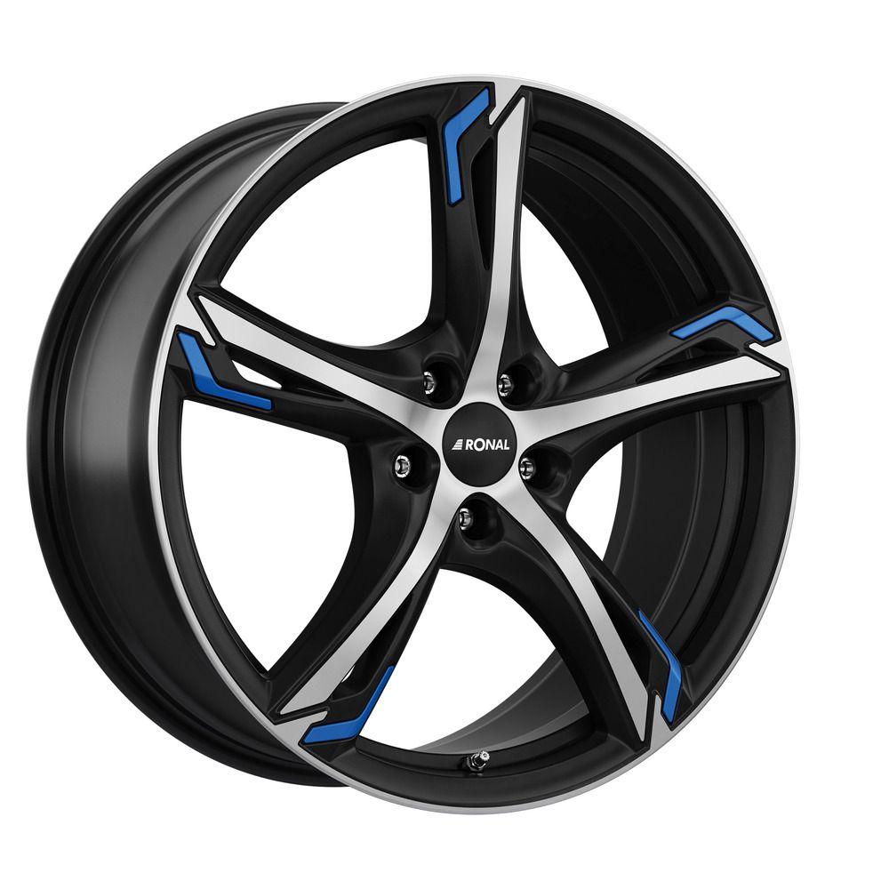 RONAL RONAL R62 BLUE jetblack-matt-frontkopiert 8.0Jx19 5x112 ET50