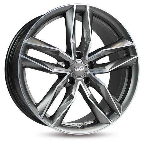 MAM WHEELS MAM RS3 matt palladium front polished 8.5Jx20 5x112 ET45