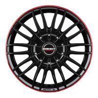 BORBET DESIGN CW3 black glossy red ring 7.5Jx18 5x130 ET53