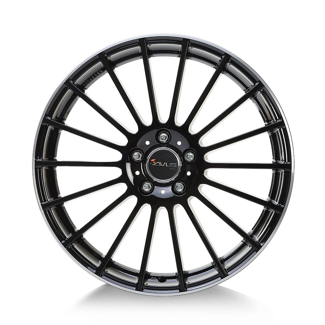 AVUS RACING AC-M03 black polished lip 6.5Jx16 5x100 ET36