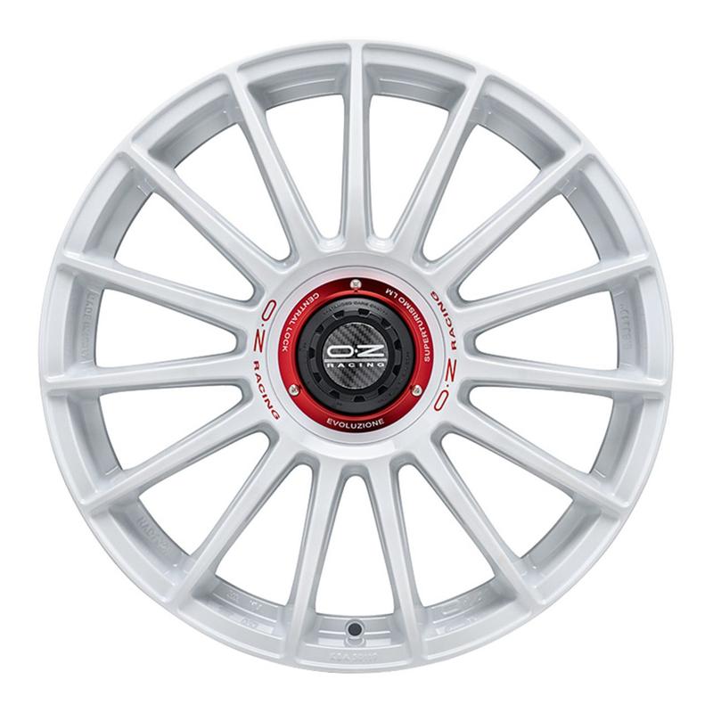 OZ SUPERTURISMO EVOLUZIONE WRC race white + red lettering 8.0Jx18 5x112 ET45