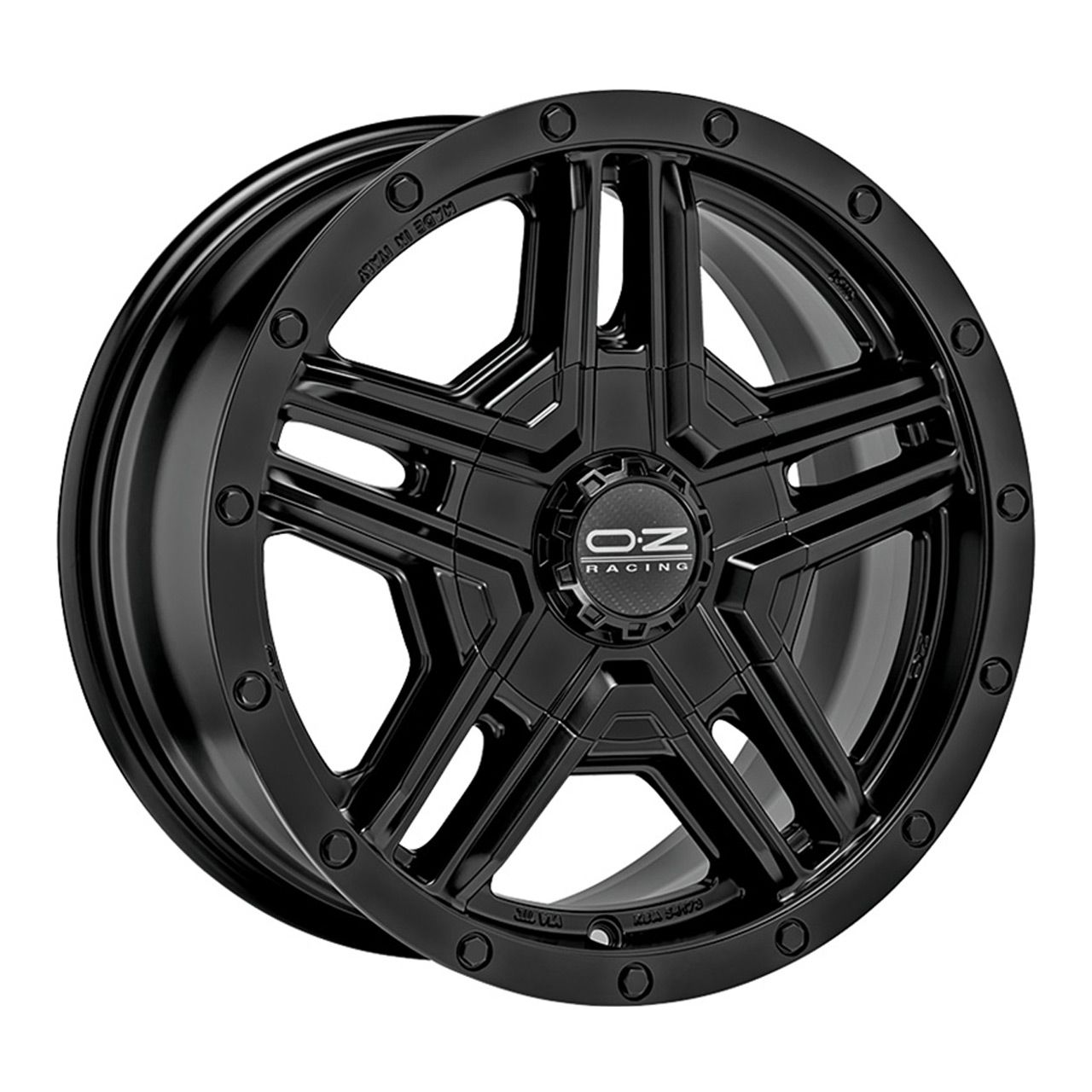OZ RALLY ADVENTURE matt black + rivets 8.0Jx17 5x120 ET0