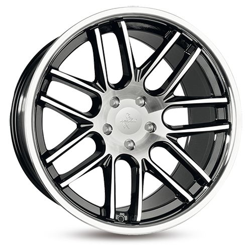 KESKIN WHEELS KT14 CONCAVE black front polish steel lip 11.0Jx20 5x120 ET30