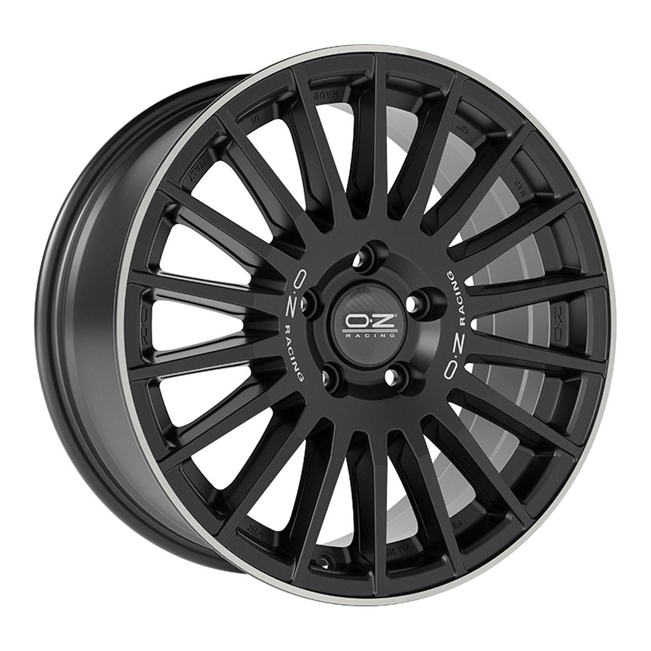 OZ RALLY DESERT matt black + diamond lip 8.0Jx18 5x120 ET45
