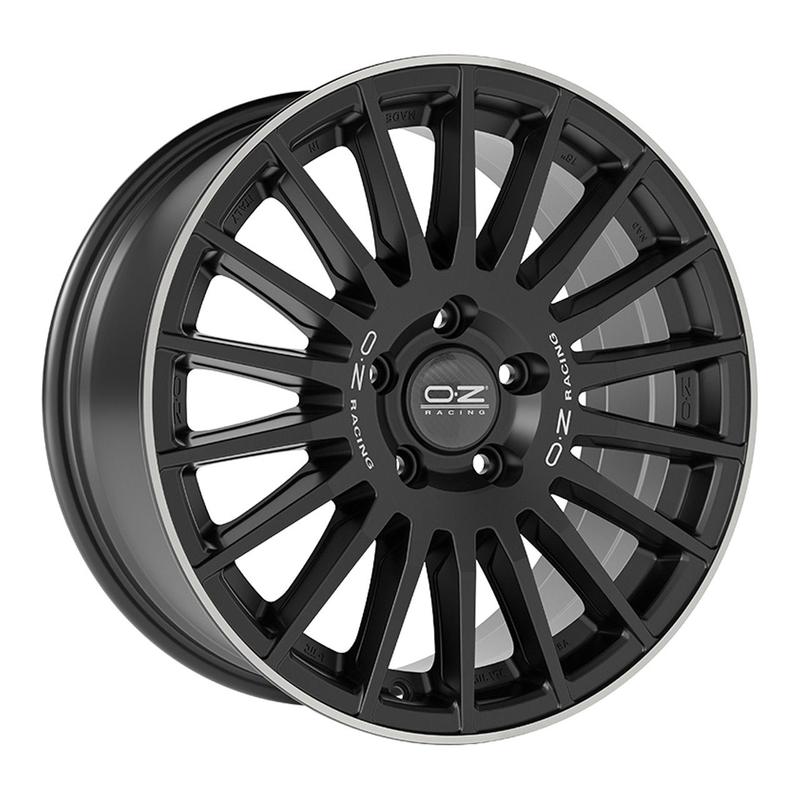 OZ RALLY DESERT matt black + diamond lip 8.0Jx18 5x120 ET45