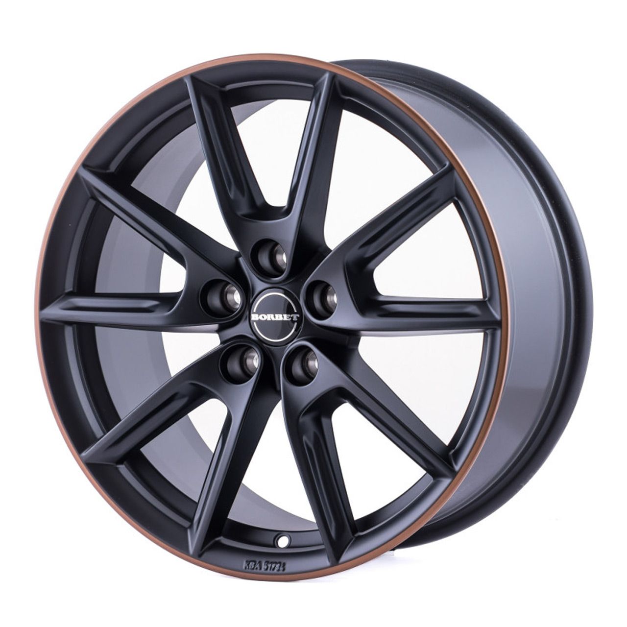 BORBET DESIGN LX19 black matt rim copper 8.0Jx19 5x112 ET44