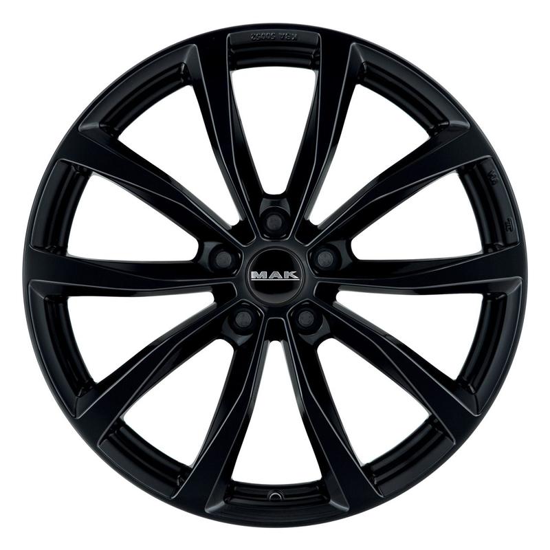 MAK WOLF gloss black 7.0Jx17 5x100 ET38