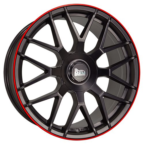 MAM WHEELS MAM GT1 matt black lip red 9.5Jx19 5x112 ET30
