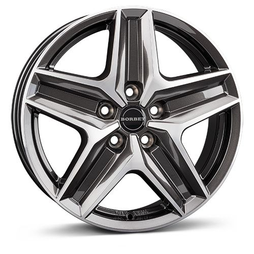 BORBET DESIGN CWZ mistral anthracite glossy polished 7.5Jx18 5x120 ET53