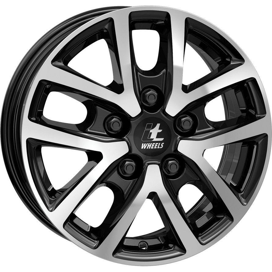 ITWHEELS MIRA VAN shiny black polished front 6.5Jx16 5x130 ET66