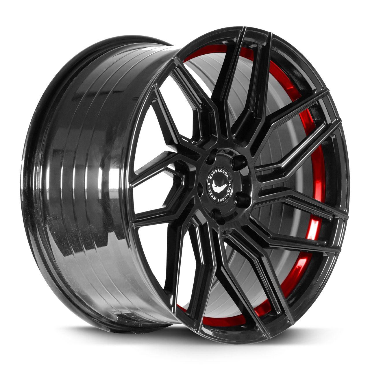 BARRACUDA DRAGOON Higloss-Black undercut Trimline red 8.5Jx20 5x112 ET43