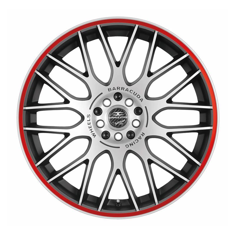 BARRACUDA KARIZZMA mattblack puresports color trim rot 8.5Jx19 5x112 ET40