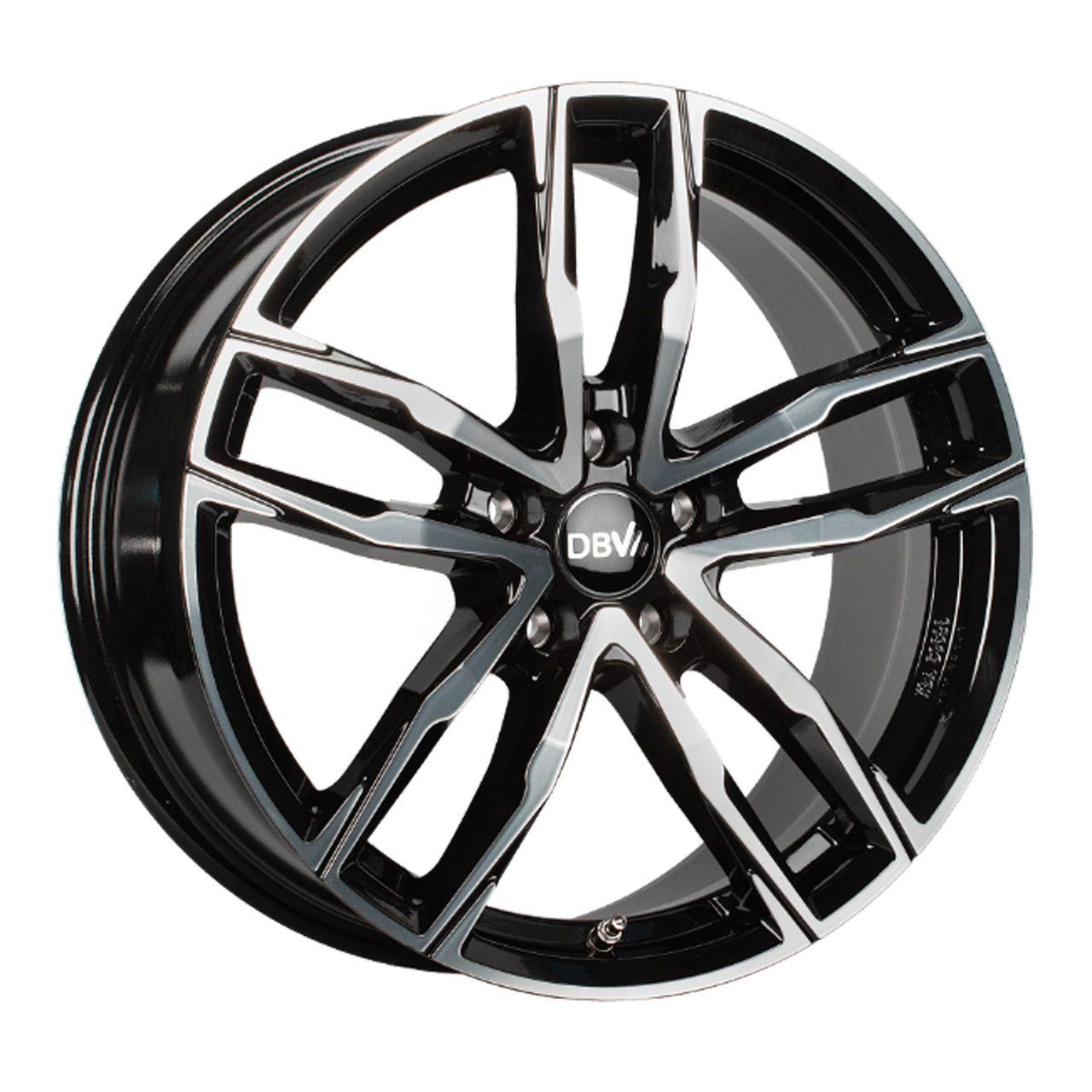 DBV VIENNA II schwarz glänzend frontpoliert 8.5Jx20 5x114.3 ET45