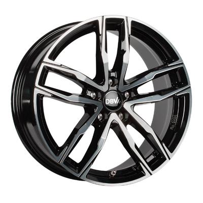 DBV VIENNA II schwarz glänzend frontpoliert 8.5Jx19 5x114.3 ET45