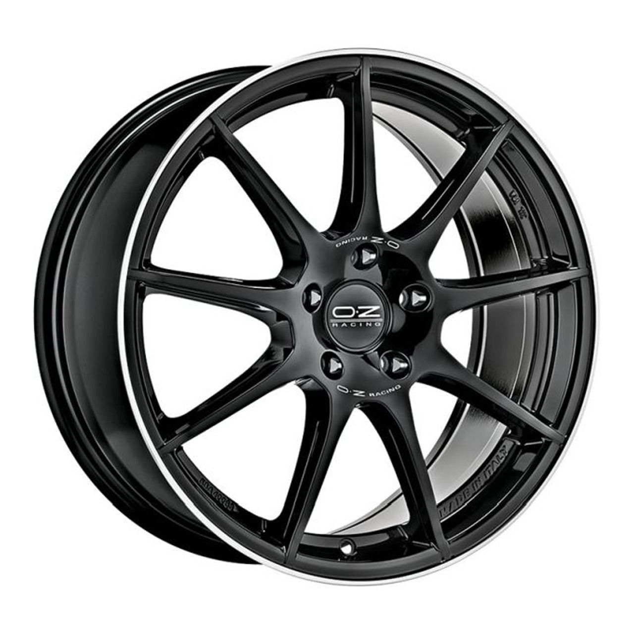 OZ VELOCE GT GLOSS BLACK D. CUT+SI 7.5Jx17 5x112 ET35