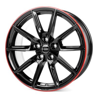 BORBET DESIGN LX19 black glossy red ring 8.0Jx19 5x114.3 ET50