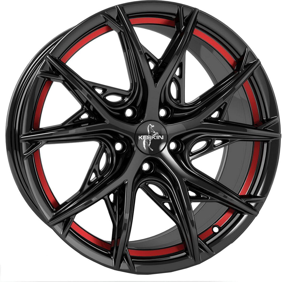 KESKIN WHEELS KT24C THUNDER black painted red inside 8.5Jx19 5x112 ET30