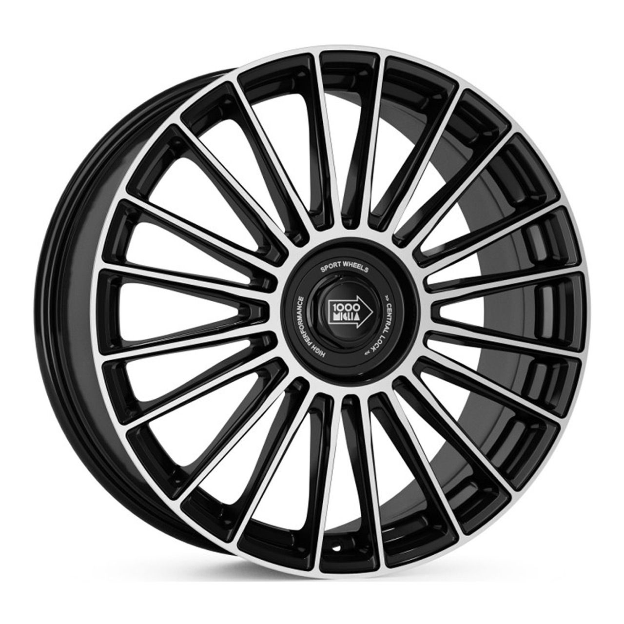 1000 MIGLIA MM1022 black polished 8.5Jx20 5x112 ET30