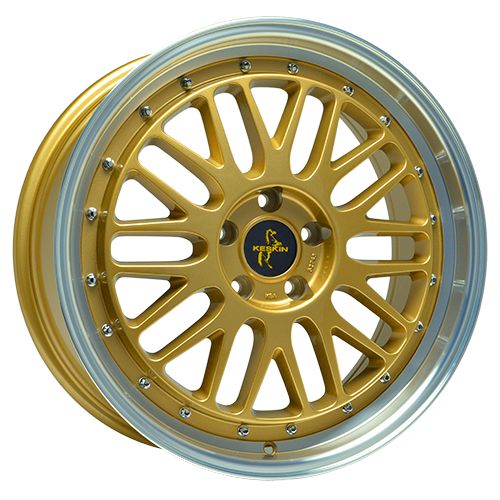 KESKIN WHEELS KT22 RETRO gold lip polished 8.5Jx19 5x108 ET45