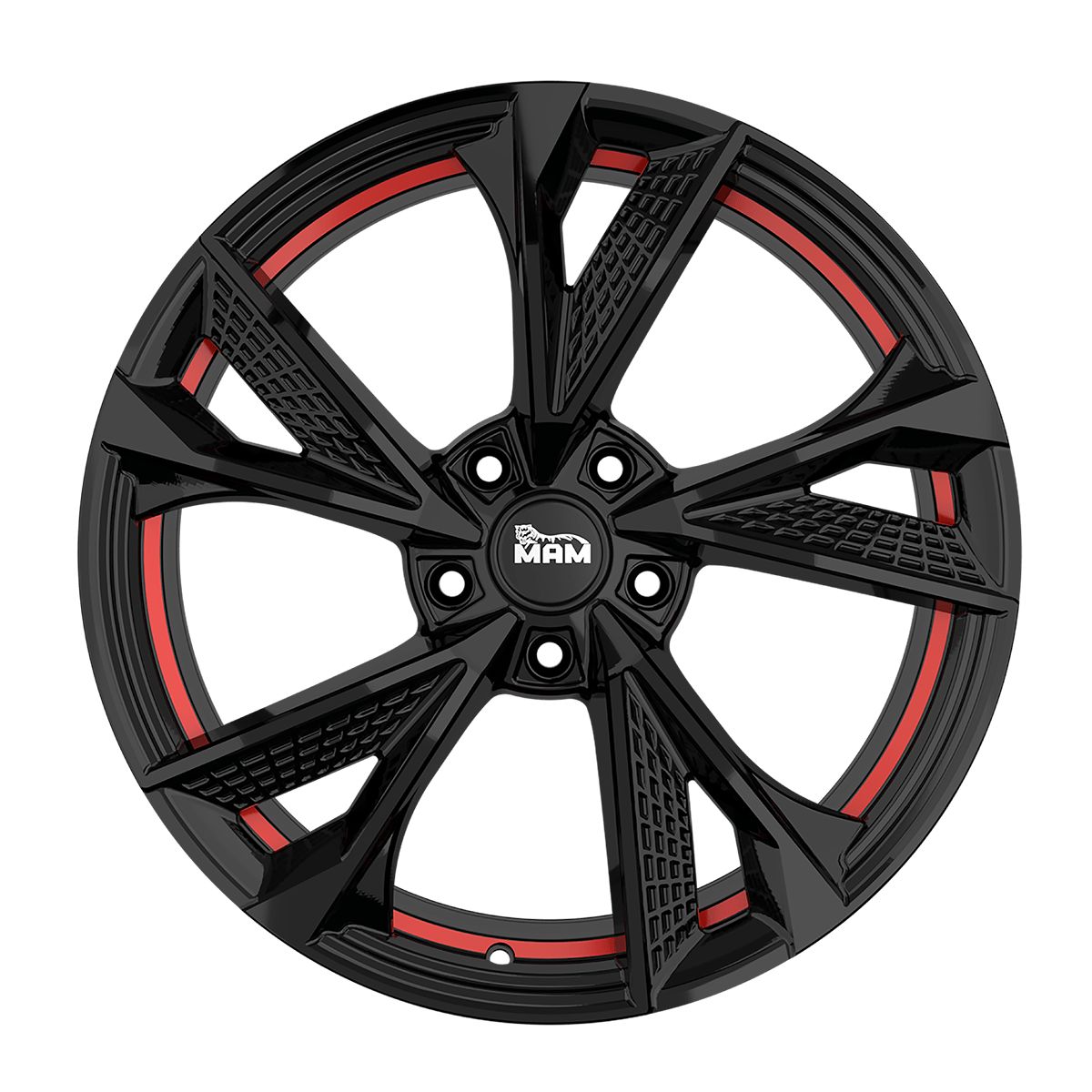MAM WHEELS MAM RS6 black painted red inside 7.5Jx17 5x120 ET35