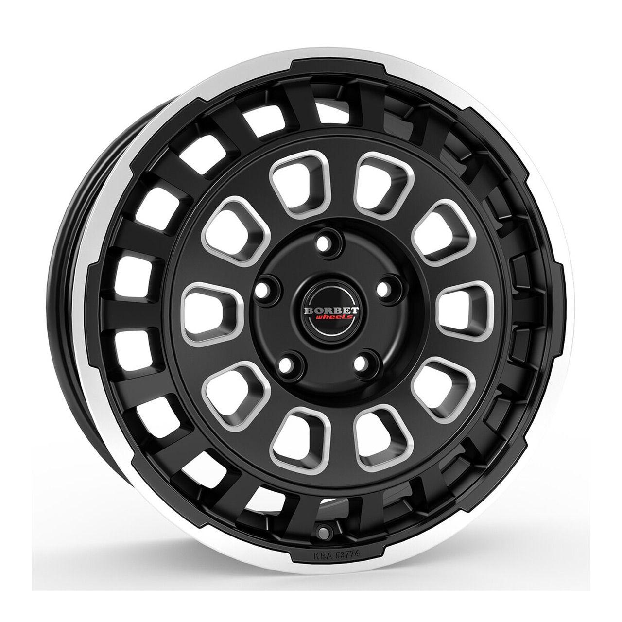 BORBET DESIGN CW7 black rim window polished matt 8.0Jx18 5x120 ET53