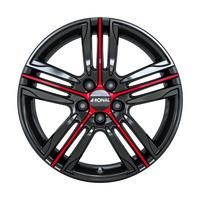 RONAL RONAL R57 MCR jetblack-red spoke 7.5Jx19 5x112 ET55